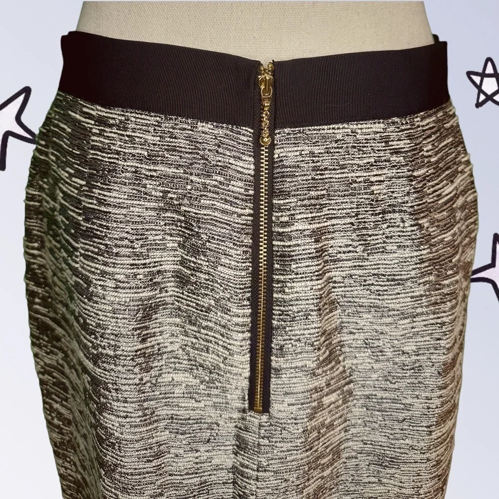 Kate Spade New York ‘Kylie’ Pencil Mini Skirt in “Midas” Silver Tweed Size 8